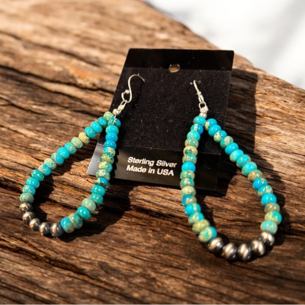 Turquoise and Jasper Stone And Sterling Silver
